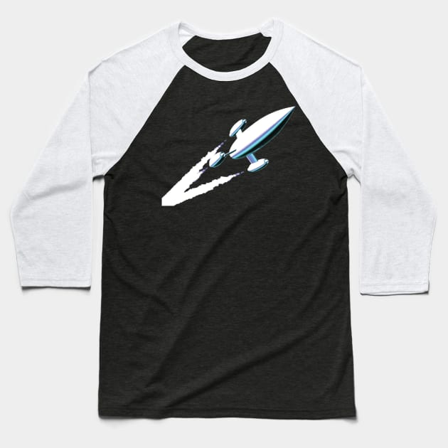 Rocket 1 Baseball T-Shirt by RR_Designs